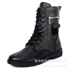 2019 New Style Men Tube Korean-style Martin Boots Autumn & Winter Trend Ankle Boots Casual Workwear Men's Boot