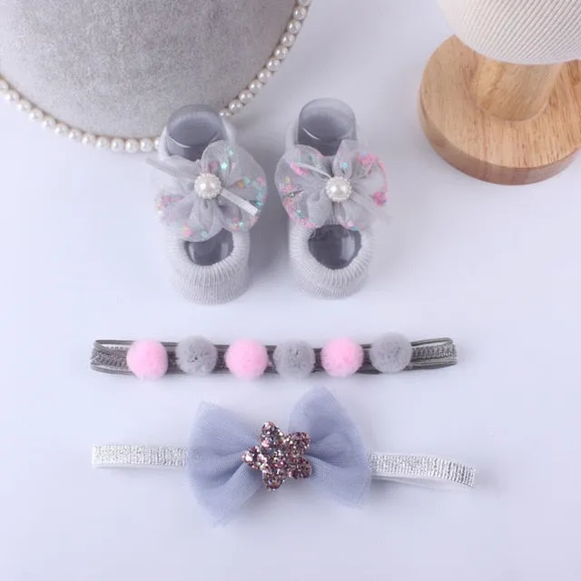 Baby Accessories   Socks 3Pcs Set Kids Newborn Baby