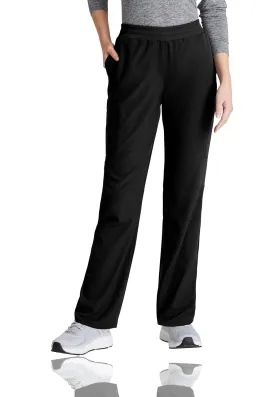 BARCO Skechers Vitality Aura Scrub Pant for Women - Mid-Rise Medical Pant, 5 Pockets, 4-Way Stretch Women's Scrub Pant Black Small Petite