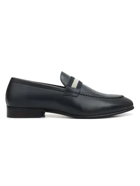 Blue Loafers With Contrast Panel