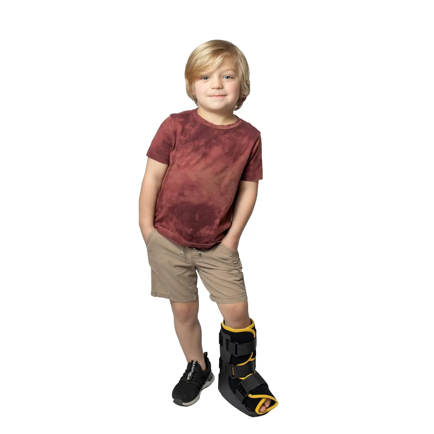 Brace Direct Childrens Pediatric Walker Fracture Boot for Kids Broken Toe or Foot, Left or Right Foot, Lightweight Padded Support Cam Boot for Foot Injury