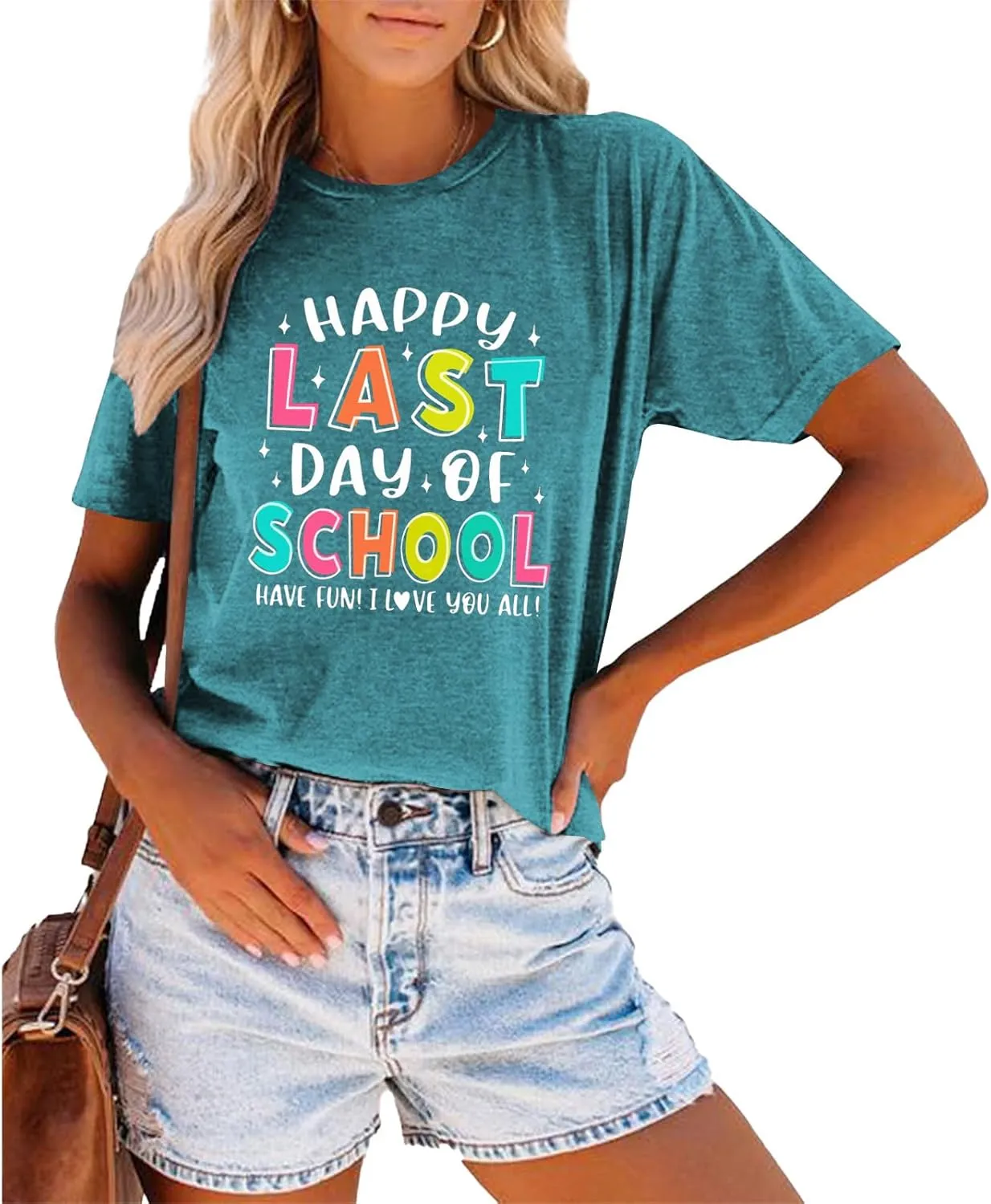 Bruh We Out Teachers Shirt Women Last Day of School Tee Shirt Schools Out for Summer Tshirt Casual Tops