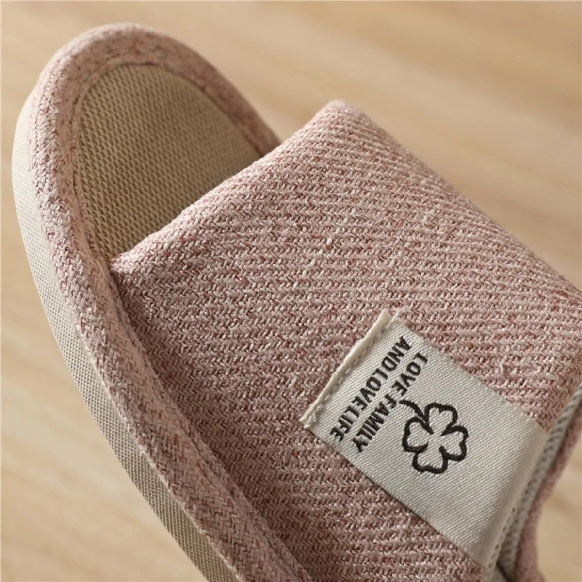 Linen Slippers Disposable Slippers for Guests Bulk Pack for Hotel Shoeless Home Non-slip Silence
