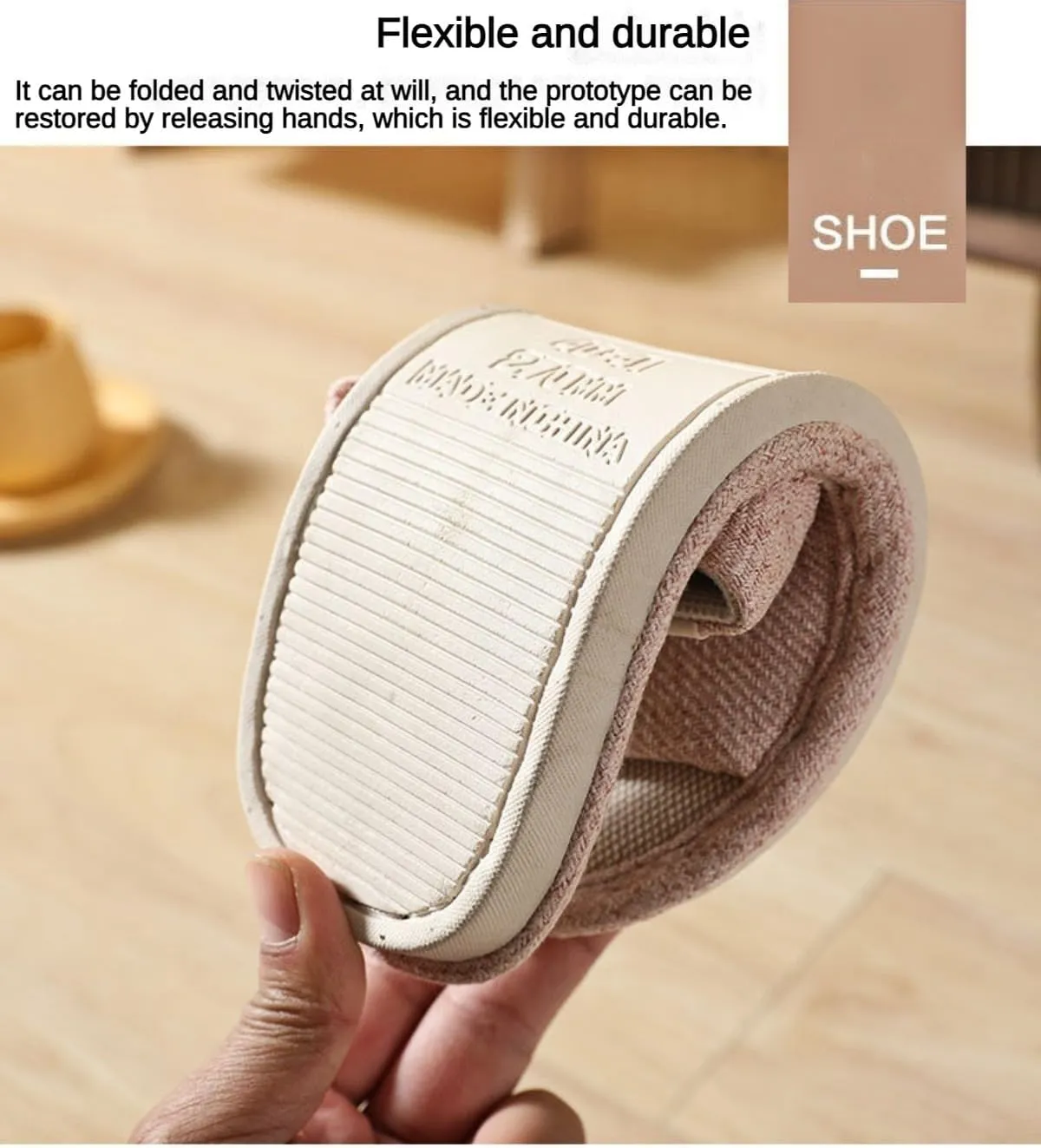 Linen Slippers Disposable Slippers for Guests Bulk Pack for Hotel Shoeless Home Non-slip Silence