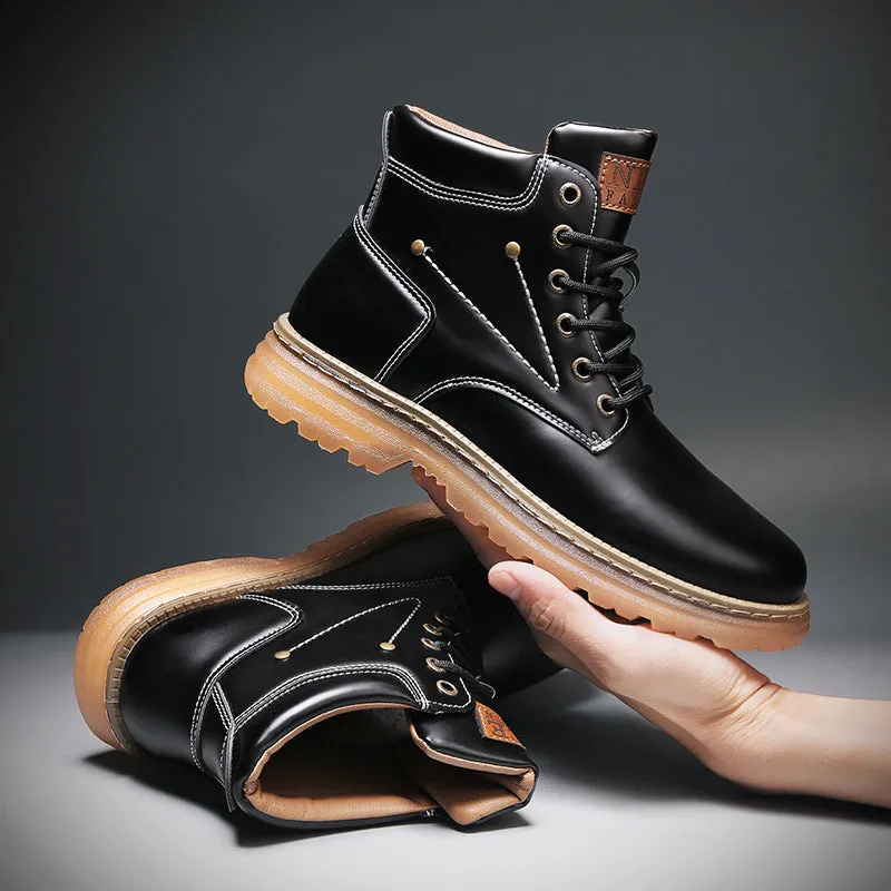 Men's Martin Boots Autumn and Winter Fashion Warm Leisure Sports