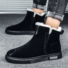 Men's Martin Boots Autumn and Winter Snow Boots Sneakers Men's Sneakers Black