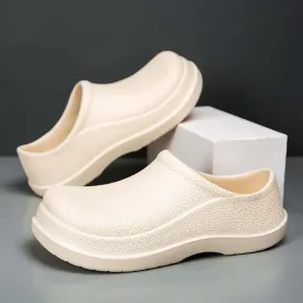 Men's Textured Leather Loafers with Anti-Slip Sole