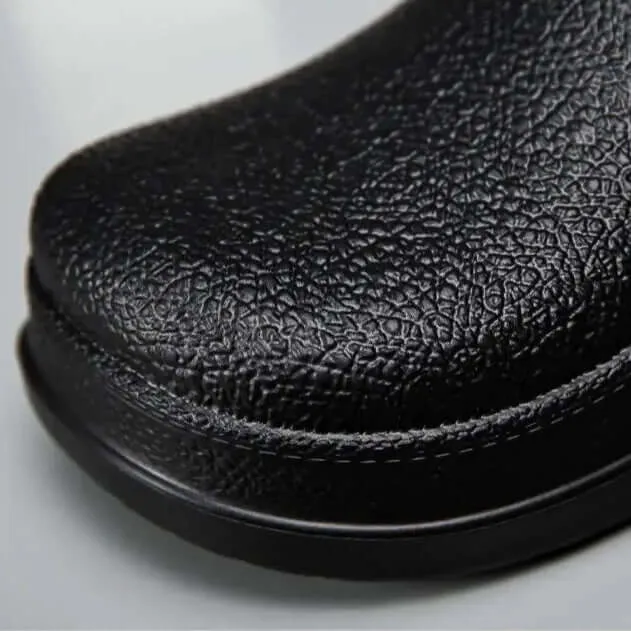 Men's Textured Leather Loafers with Anti-Slip Sole