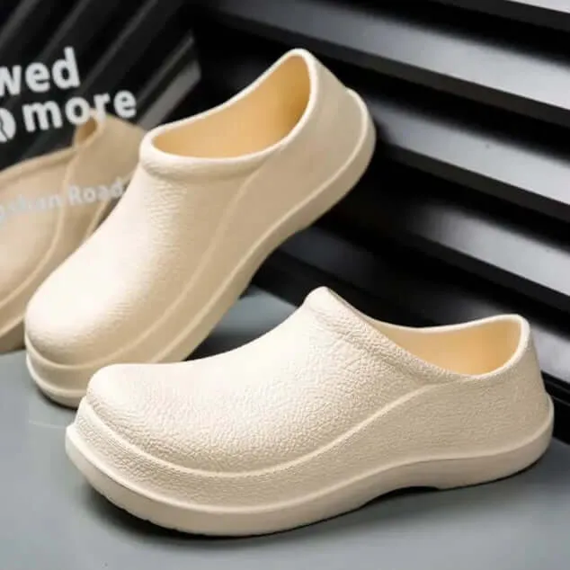 Men's Textured Leather Loafers with Anti-Slip Sole