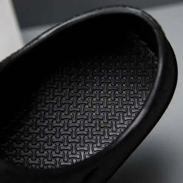 Men's Textured Leather Loafers with Anti-Slip Sole