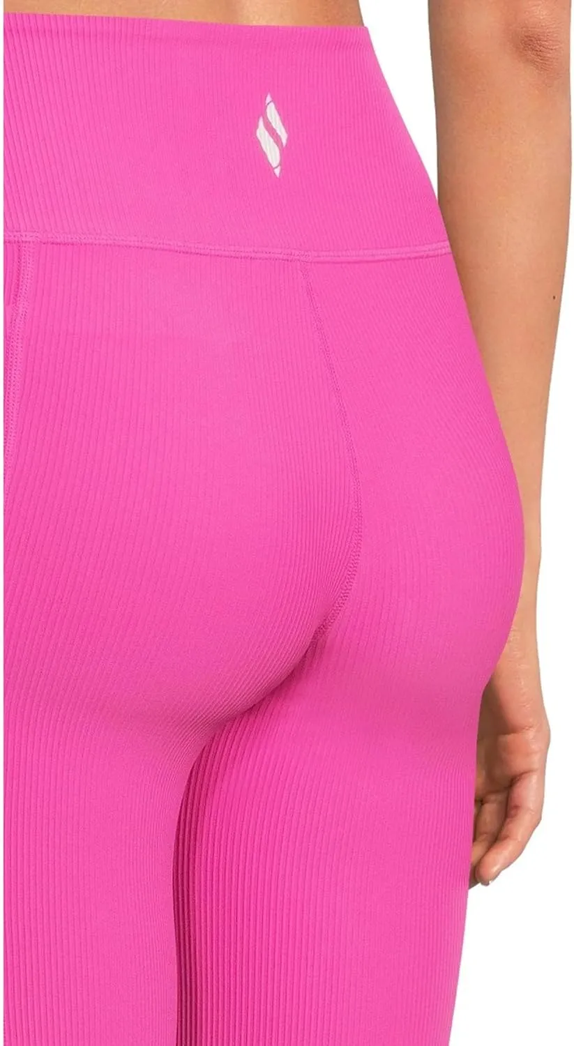 Skechers Women's Go Walk Rib High Waisted 8 Inch Bike Short
