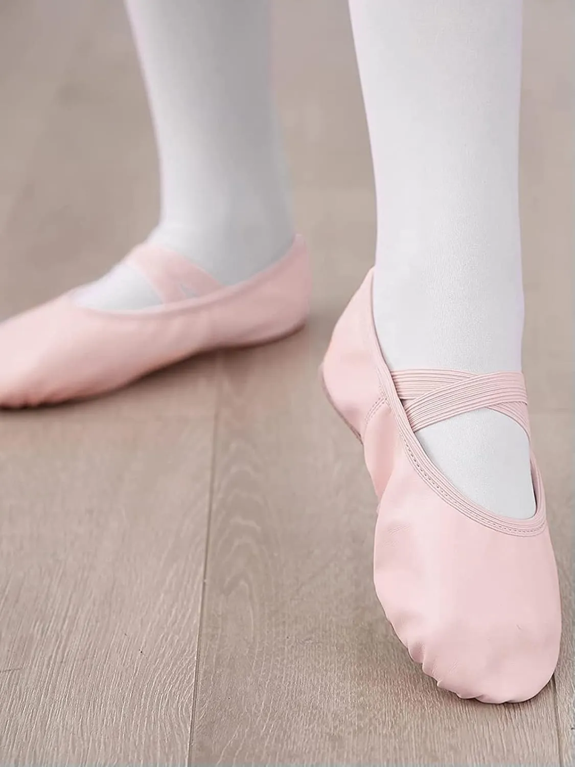 Stelle Ballet Shoes for Girls Dance Slippers Genuine Leather Ballerina Shoes for Toddler/Little Kid/Big Kid