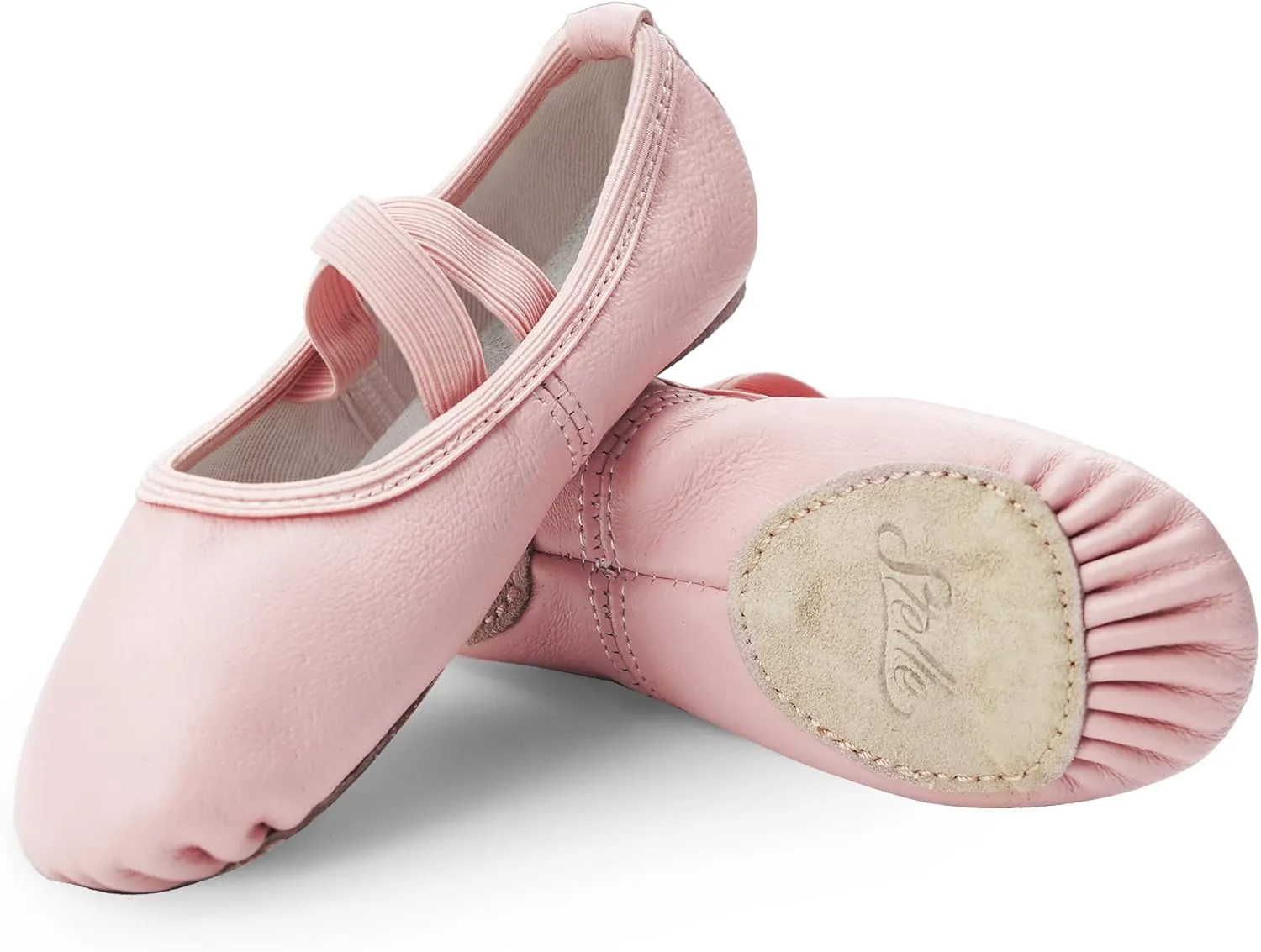 Stelle Ballet Shoes for Girls Dance Slippers Genuine Leather Ballerina Shoes for Toddler/Little Kid/Big Kid