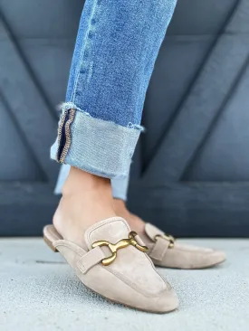 Steve Madden Fortunate Suede Loafers In Taupe
