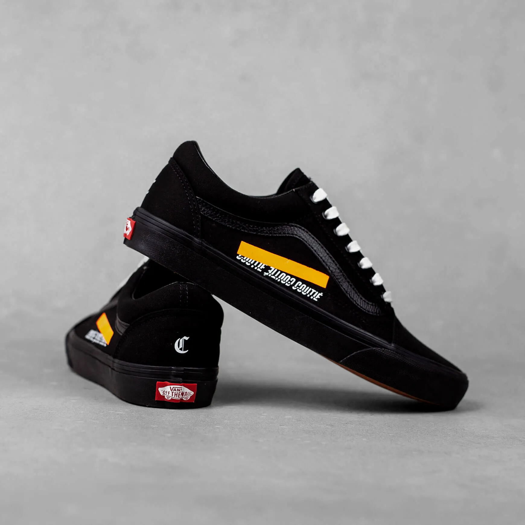 Vans Old Skool "Tape Logo" Orange Custom