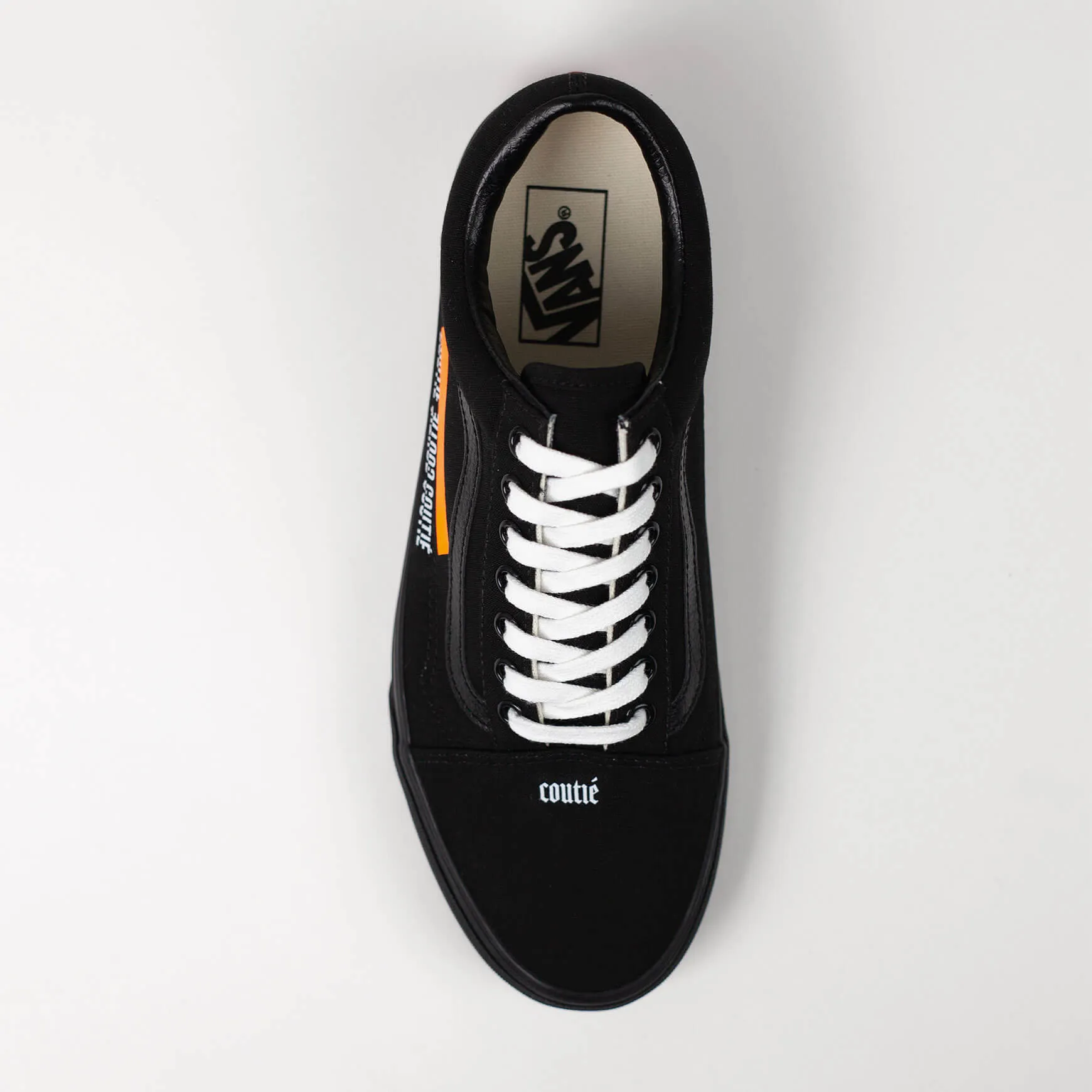 Vans Old Skool "Tape Logo" Orange Custom