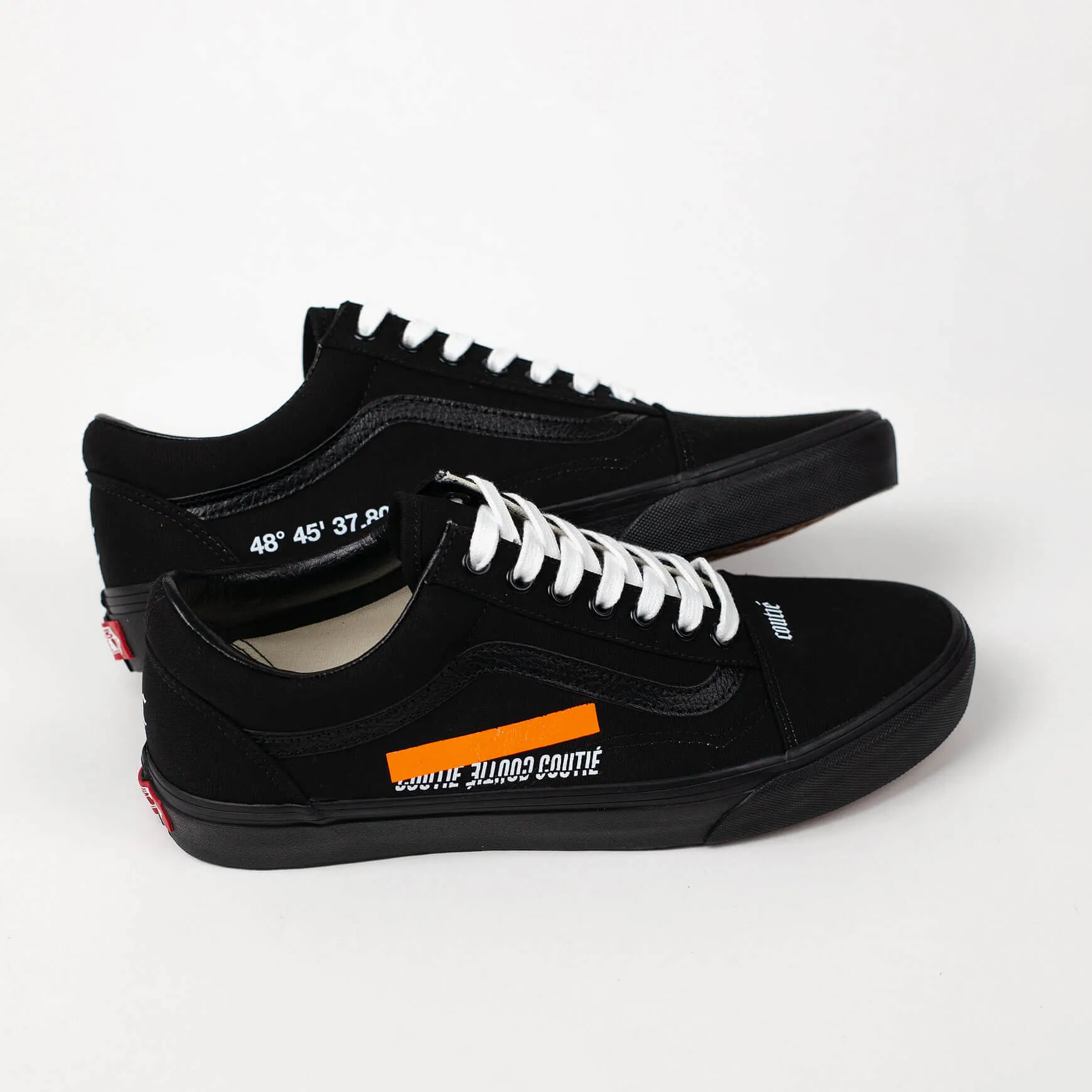 Vans Old Skool "Tape Logo" Orange Custom