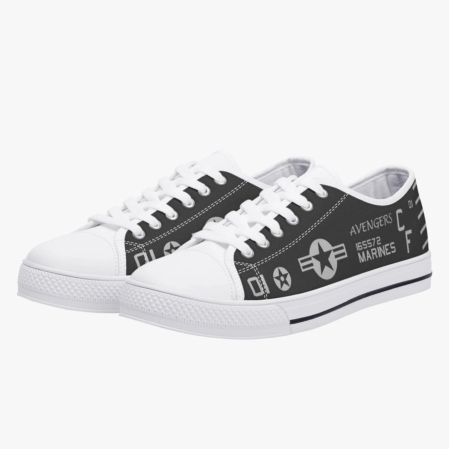 VMA-211 "Wake Island Avengers" (BuNo 165572) Low Top Canvas Shoes