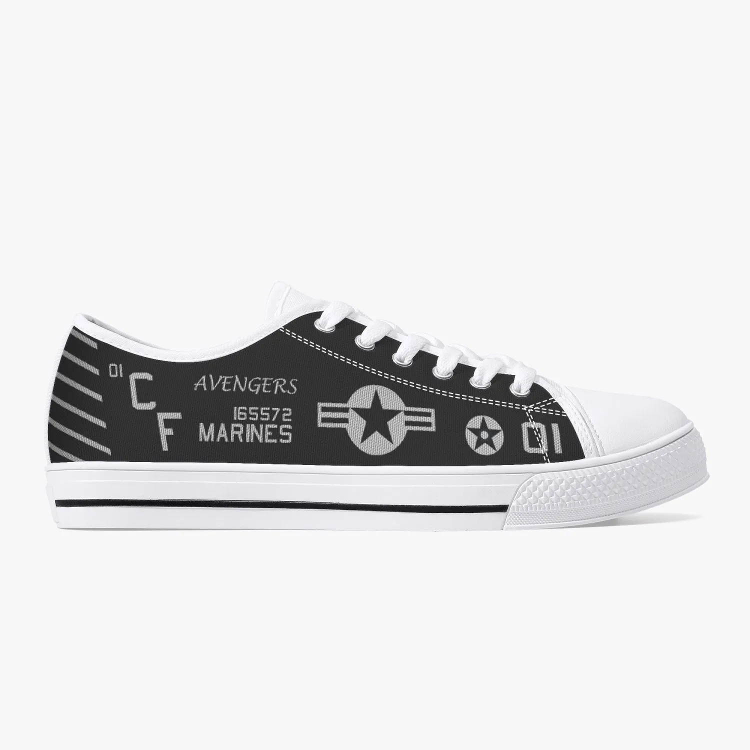 VMA-211 "Wake Island Avengers" (BuNo 165572) Low Top Canvas Shoes
