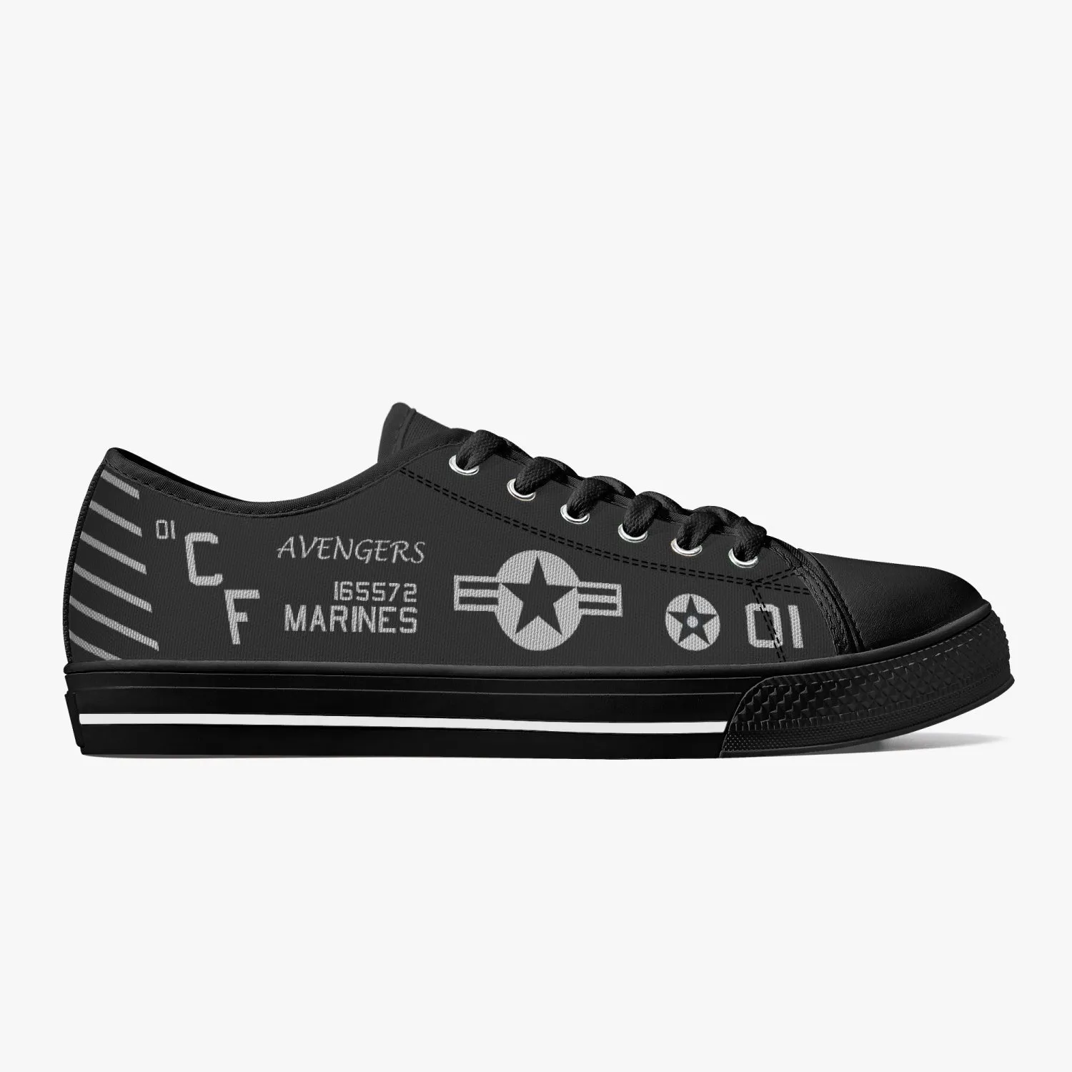 VMA-211 "Wake Island Avengers" (BuNo 165572) Low Top Canvas Shoes