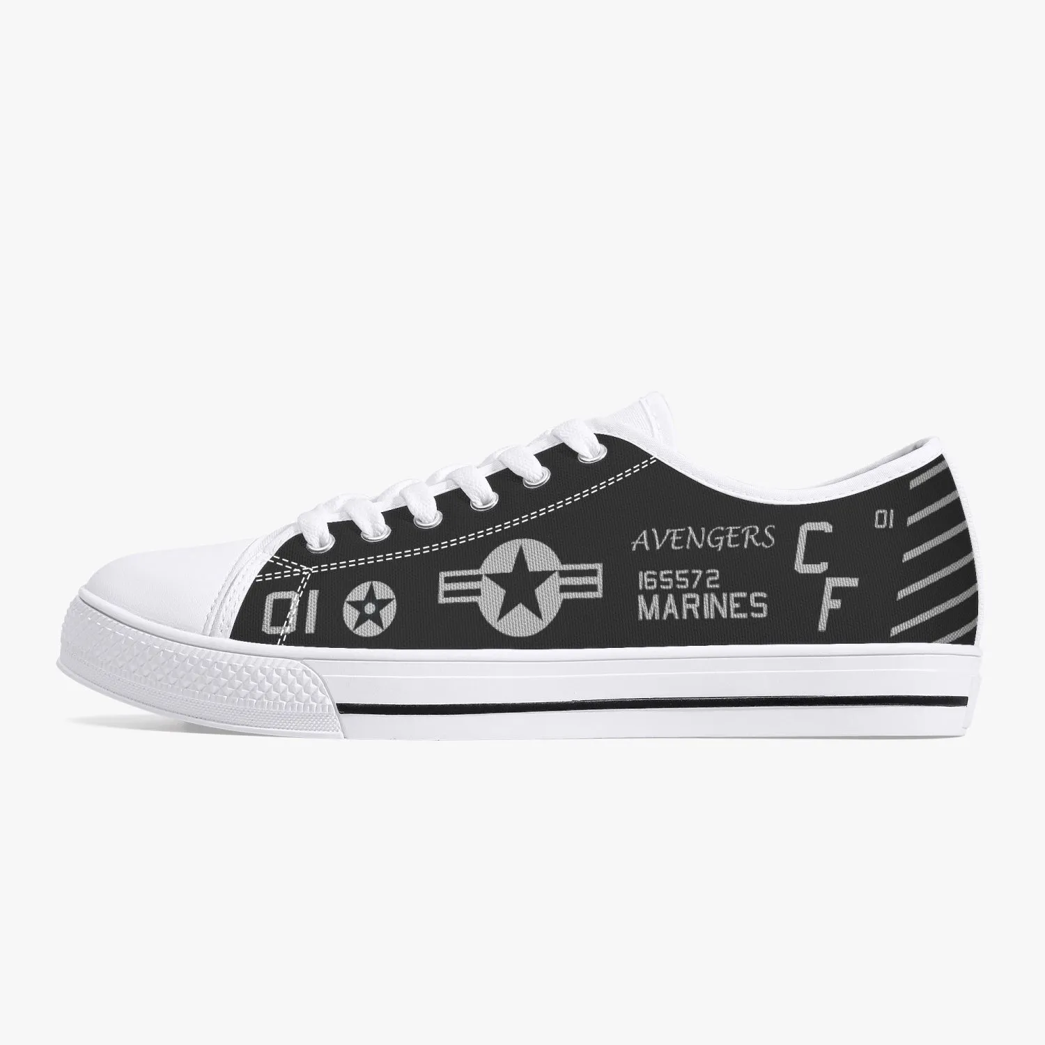VMA-211 "Wake Island Avengers" (BuNo 165572) Low Top Canvas Shoes
