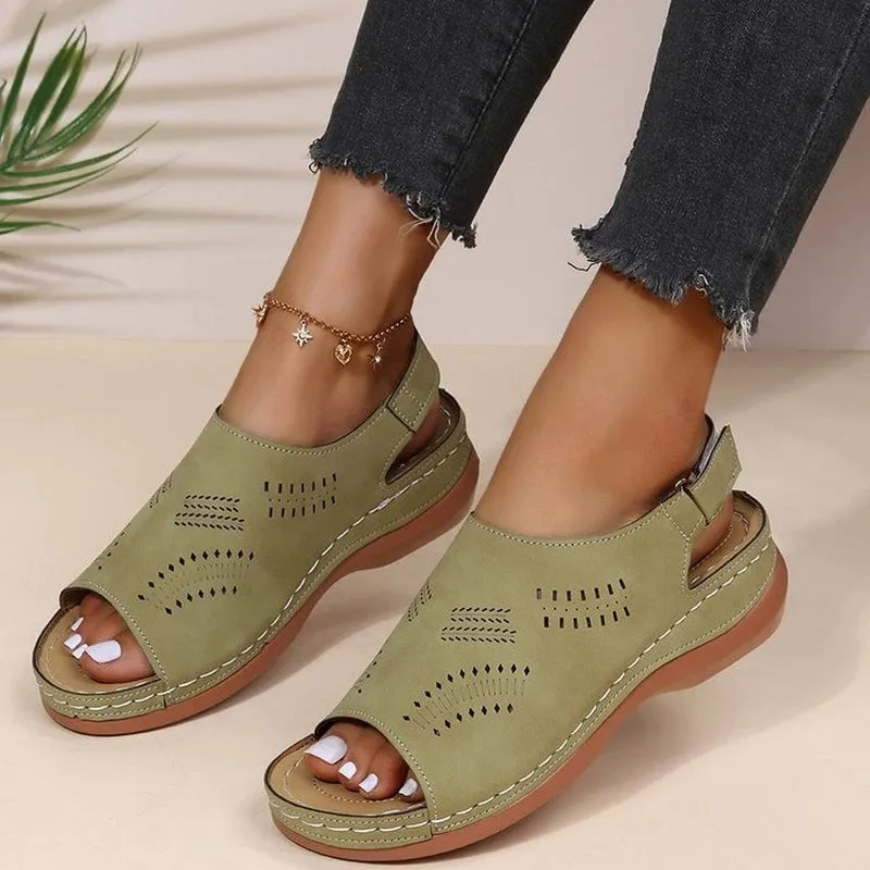 Women's Leather Soft Sole Sandals